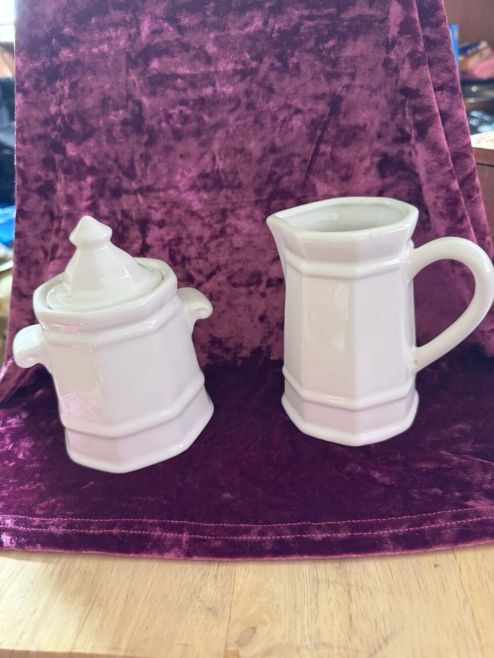 Pfaltzgraff Heritage White Creamer And Sugar Bowl Set